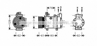AVA QUALITY COOLING fdk363 -  Компрессор, кондиционер